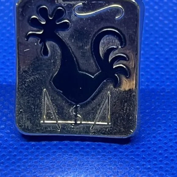 Black Rooster Silhouette Cuff Links Gold Tone Vintage Cufflinks - Picture 3 of 5